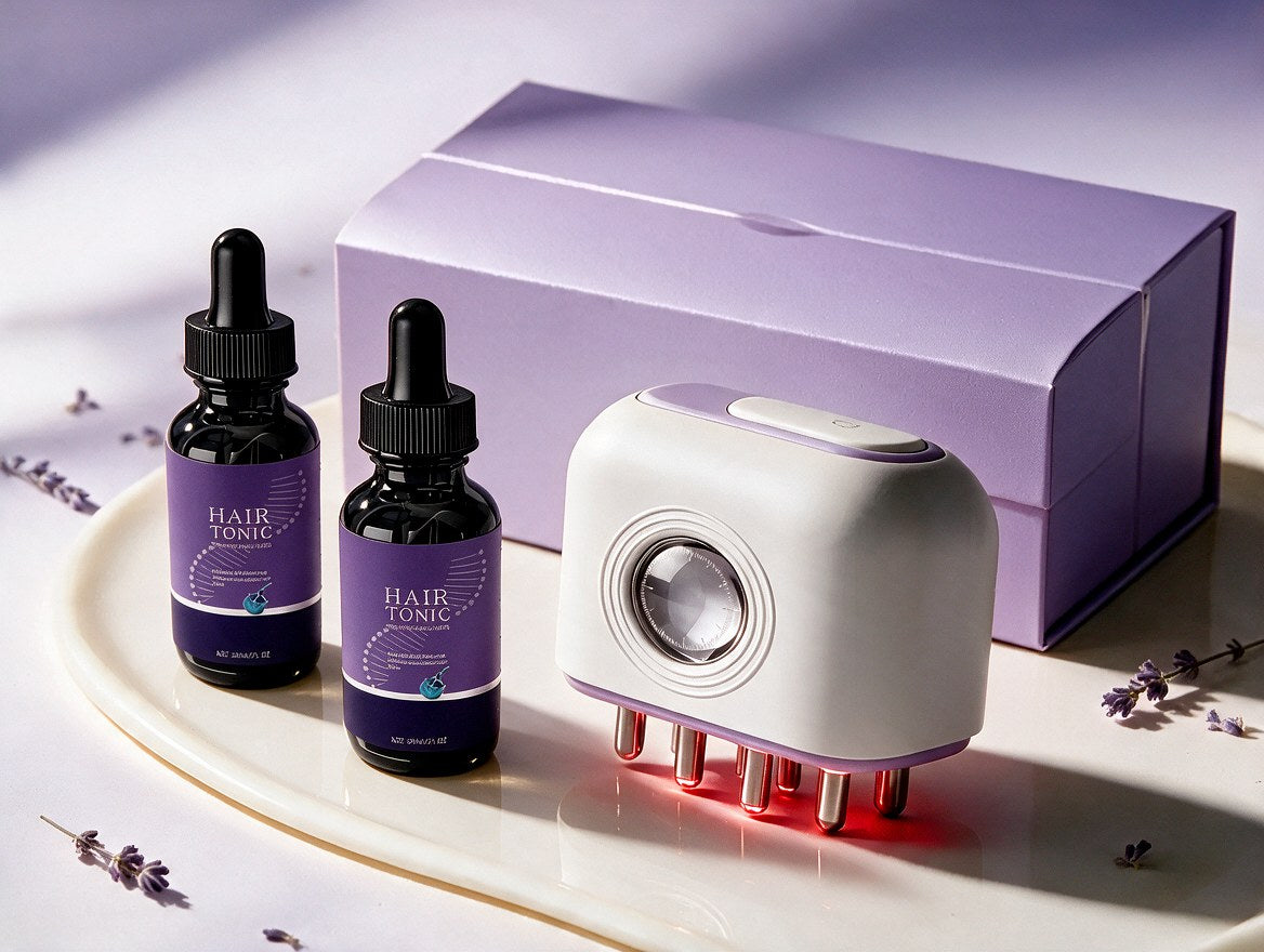 K·GLOW Coffret – Gerät und 2× Serum im Geschenkkarton