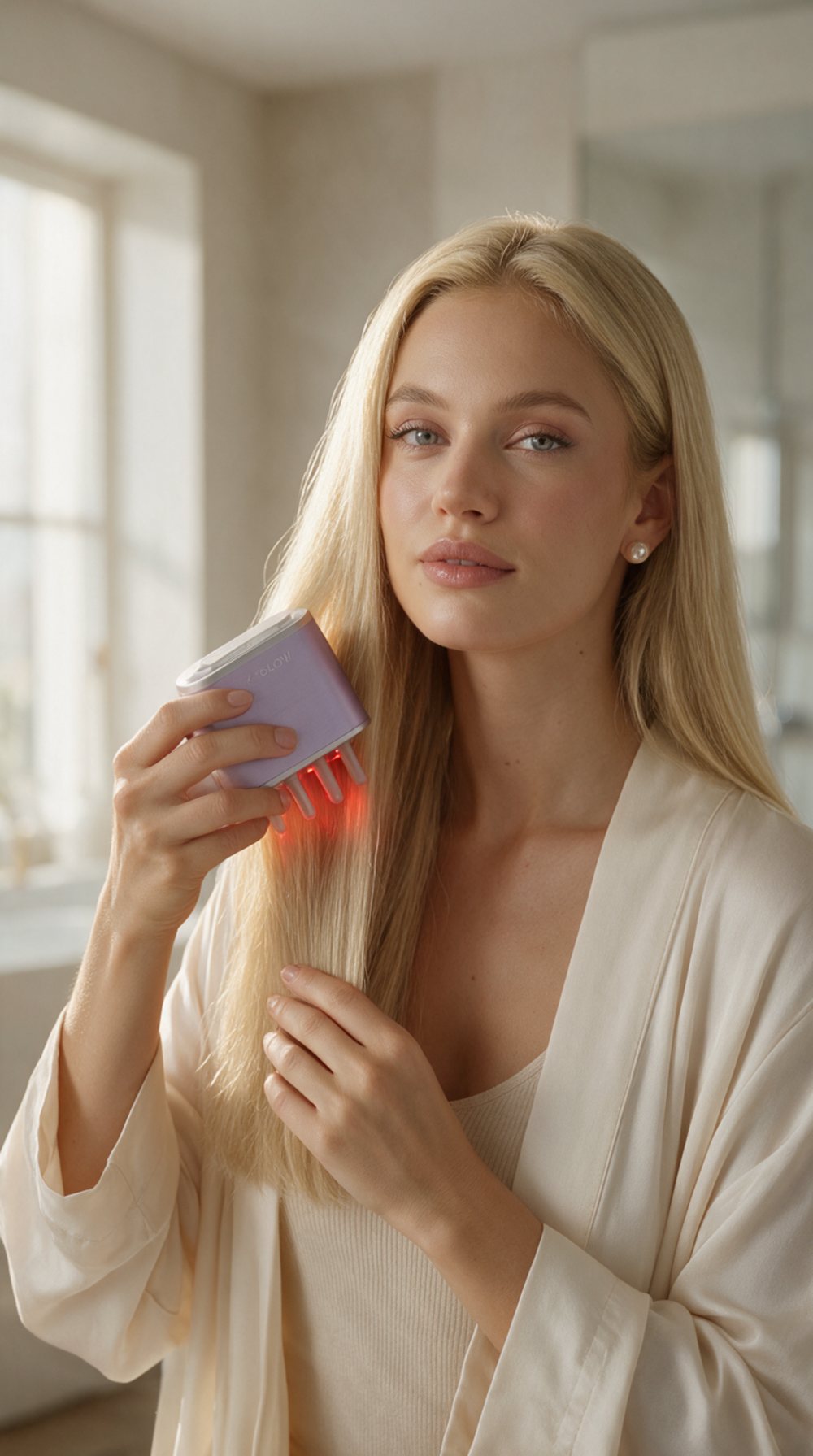 Frau wendet das K·GLOW Ritual an